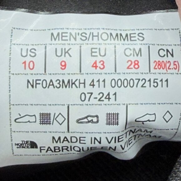 The North Face Thermoball Gray Black Water Repellent Slip on Booties Men Size 10 main image 7